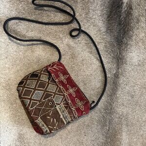 Elegant 3X6.5" WILD WEST Boulder Colo Purse 4 Pockets & 48" Strap Boho